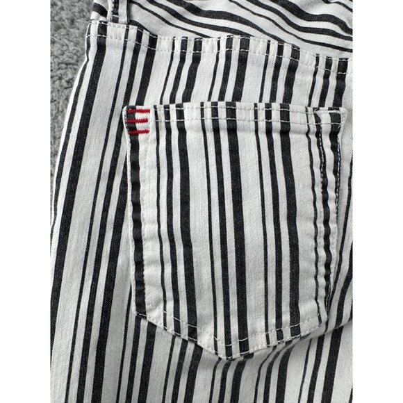 Urban Outfitters BDG Black & White Striped Ankle Straight Leg Jeans Size 26 - Picture 6 of 9